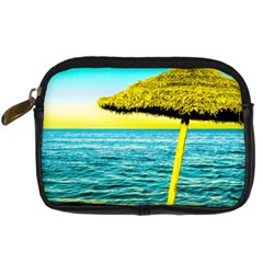 Pop Art Beach Umbrella  Digital Camera Leather Case by essentialimage