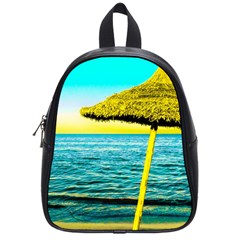 Pop Art Beach Umbrella  School Bag (small) by essentialimage