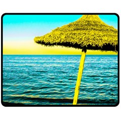 Pop Art Beach Umbrella  Fleece Blanket (medium)  by essentialimage