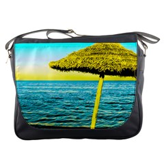 Pop Art Beach Umbrella  Messenger Bag by essentialimage