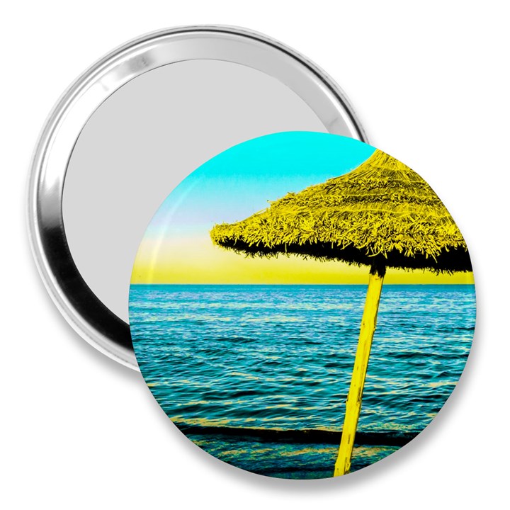 Pop Art Beach Umbrella  3  Handbag Mirrors