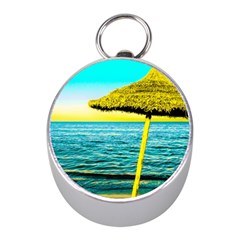 Pop Art Beach Umbrella  Mini Silver Compasses by essentialimage