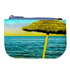 Pop Art Beach Umbrella  Large Coin Purse by essentialimage