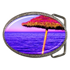 Pop Art Beach Umbrella  Belt Buckles by essentialimage