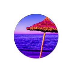 Pop Art Beach Umbrella  Rubber Coaster (round)  by essentialimage