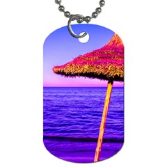 Pop Art Beach Umbrella  Dog Tag (one Side) by essentialimage