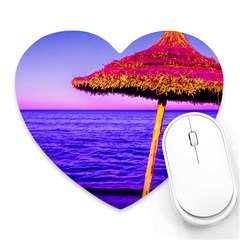 Pop Art Beach Umbrella  Heart Mousepads by essentialimage