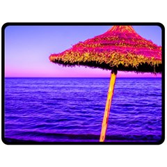 Pop Art Beach Umbrella  Fleece Blanket (large)  by essentialimage