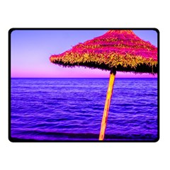 Pop Art Beach Umbrella  Double Sided Fleece Blanket (small)  by essentialimage