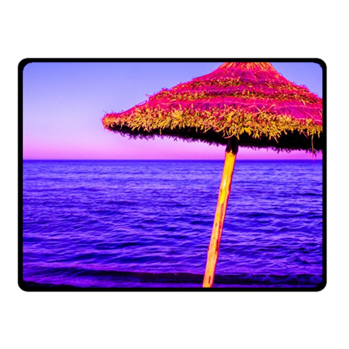 Pop Art Beach Umbrella  Double Sided Fleece Blanket (Small) 