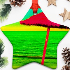 Pop Art Beach Umbrella Ornament (star) by essentialimage