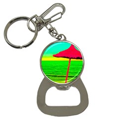 Pop Art Beach Umbrella Bottle Opener Key Chain