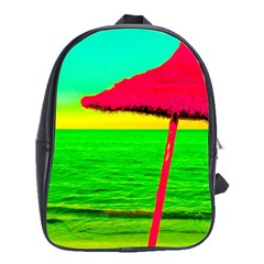 Pop Art Beach Umbrella School Bag (large)