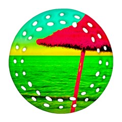 Pop Art Beach Umbrella Ornament (round Filigree)