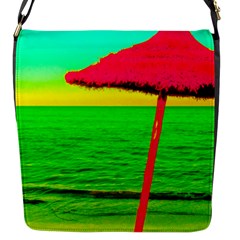 Pop Art Beach Umbrella Flap Closure Messenger Bag (s)