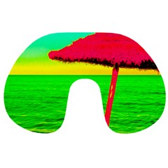 Pop Art Beach Umbrella Travel Neck Pillow by essentialimage