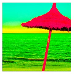 Pop Art Beach Umbrella Large Satin Scarf (square)