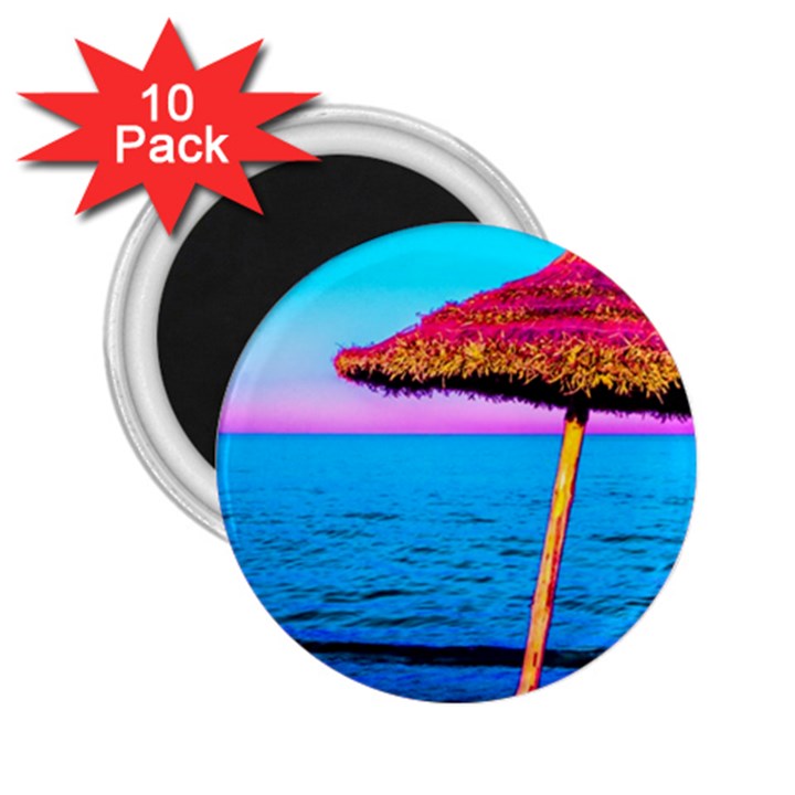 Pop Art Beach Umbrella  2.25  Magnets (10 pack) 