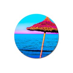 Pop Art Beach Umbrella  Magnet 3  (round)