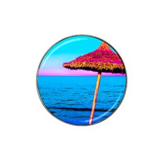 Pop Art Beach Umbrella  Hat Clip Ball Marker (4 Pack) by essentialimage