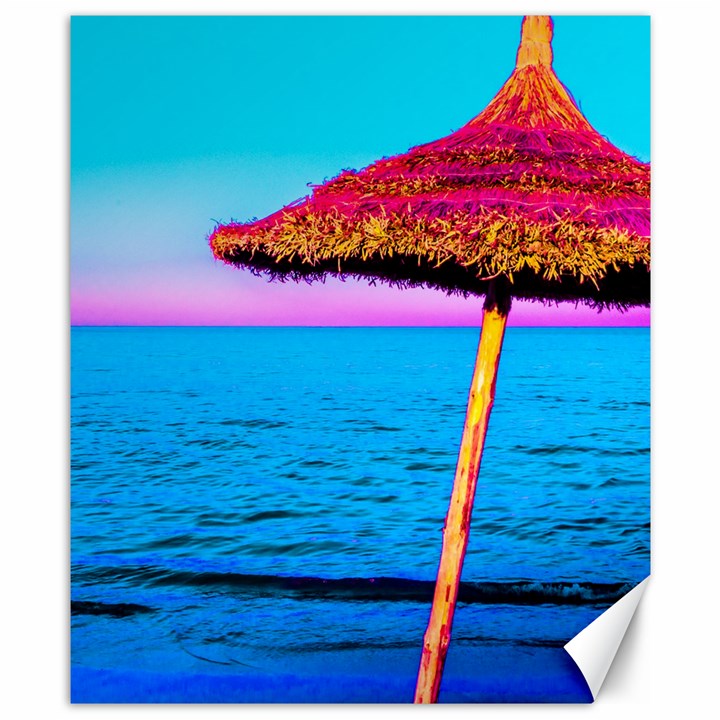 Pop Art Beach Umbrella  Canvas 8  x 10 