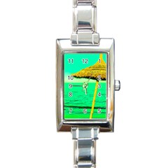 Pop Art Beach Umbrella  Rectangle Italian Charm Watch by essentialimage