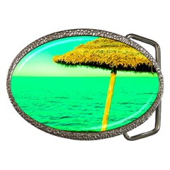 Pop Art Beach Umbrella  Belt Buckles by essentialimage