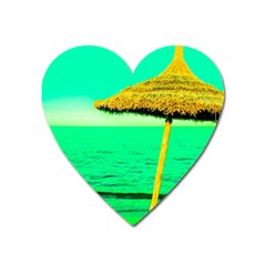 Pop Art Beach Umbrella  Heart Magnet by essentialimage