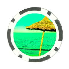 Pop Art Beach Umbrella  Poker Chip Card Guard