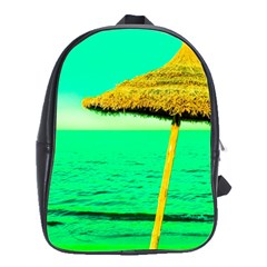 Pop Art Beach Umbrella  School Bag (large) by essentialimage