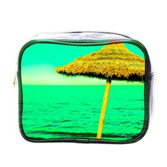 Pop Art Beach Umbrella  Mini Toiletries Bag (one Side) by essentialimage