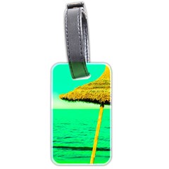 Pop Art Beach Umbrella  Luggage Tag (two Sides) by essentialimage