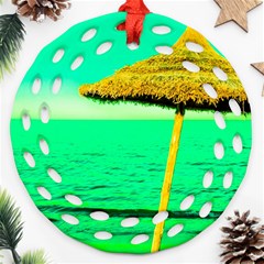 Pop Art Beach Umbrella  Ornament (round Filigree) by essentialimage