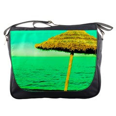 Pop Art Beach Umbrella  Messenger Bag by essentialimage