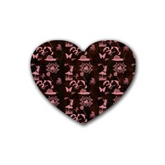 Cute Fairytale Patternfairytalepattern Heart Coaster (4 Pack)  by FantasyWorld7