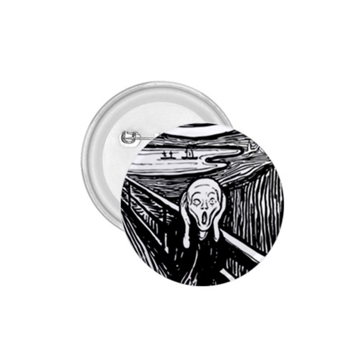 The Scream Edvard Munch 1893 Original lithography black and white engraving 1.75  Buttons