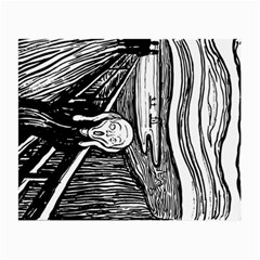 The Scream Edvard Munch 1893 Original Lithography Black And White Engraving Small Glasses Cloth (2 Sides) by snek