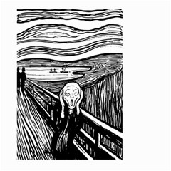 The Scream Edvard Munch 1893 Original Lithography Black And White Engraving Large Garden Flag (two Sides) by snek