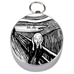 The Scream Edvard Munch 1893 Original Lithography Black And White Engraving Silver Compasses by snek