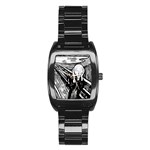 The Scream Edvard Munch 1893 Original lithography black and white engraving Stainless Steel Barrel Watch Front