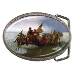 George Washington crossing of the Delaware River Continental Army 1776 American Revolutionary War ORIGINAL PAINTING Belt Buckles Front