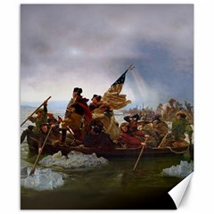 George Washington Crossing Of The Delaware River Continental Army 1776 American Revolutionary War Original Painting Canvas 8  X 10  by snek