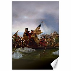 George Washington Crossing Of The Delaware River Continental Army 1776 American Revolutionary War Original Painting Canvas 12  X 18  by snek