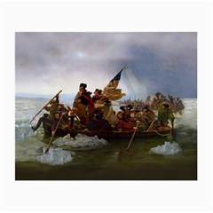 George Washington Crossing Of The Delaware River Continental Army 1776 American Revolutionary War Original Painting Small Glasses Cloth (2 Sides) by snek