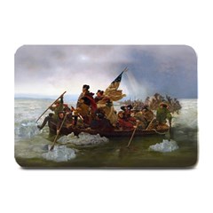 George Washington Crossing Of The Delaware River Continental Army 1776 American Revolutionary War Original Painting Plate Mats by snek