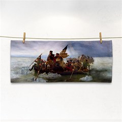 George Washington Crossing Of The Delaware River Continental Army 1776 American Revolutionary War Original Painting Hand Towel by snek