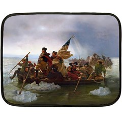 George Washington Crossing Of The Delaware River Continental Army 1776 American Revolutionary War Original Painting Double Sided Fleece Blanket (mini)  by snek