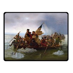 George Washington Crossing Of The Delaware River Continental Army 1776 American Revolutionary War Original Painting Fleece Blanket (small) by snek