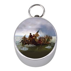 George Washington Crossing Of The Delaware River Continental Army 1776 American Revolutionary War Original Painting Mini Silver Compasses by snek