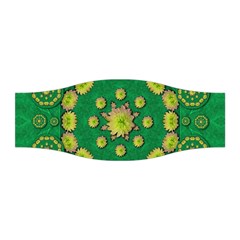 Fauna Bloom Mandalas On Bohemian Green Leaves Stretchable Headband by pepitasart